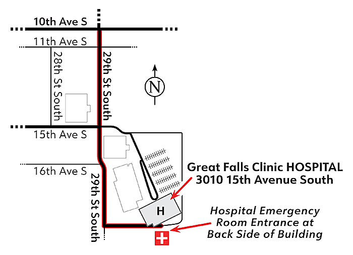 Great Falls Clinic Emergency Room Map Web 